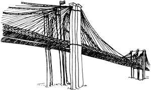Illustration of the Brooklyn Bridge