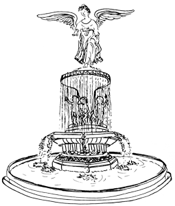 Illustration of the Bethesda Fountain at Central Park